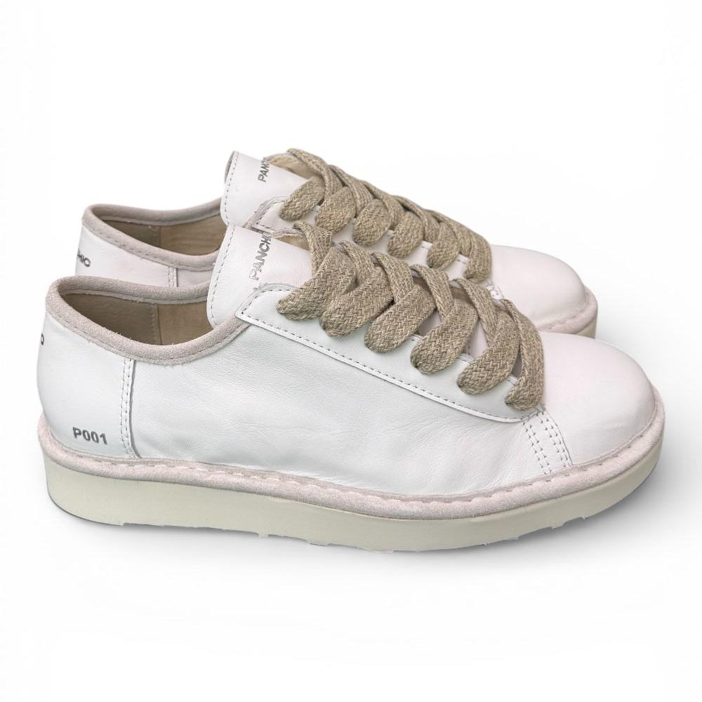 Allacciato uomo Panchic P01 leather white<BR/> 