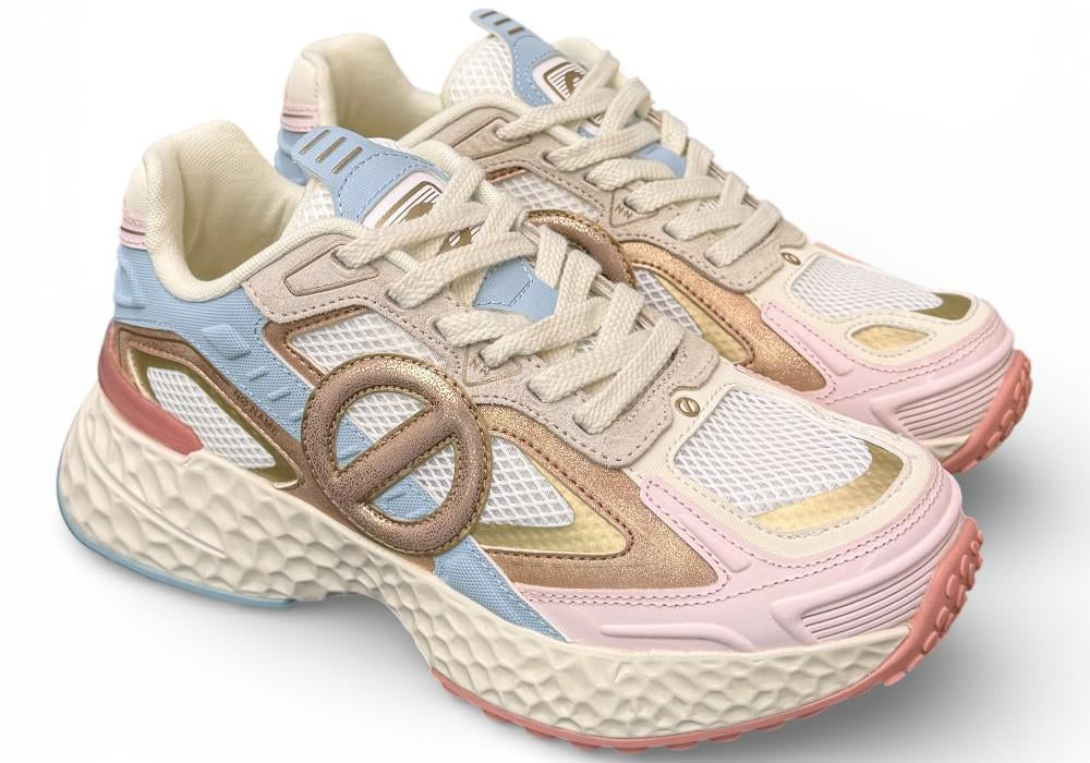 Sneaker donna No Name Carter 2.0 white pink sky gold 
