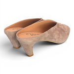 Ciabatta suede taupe tacco 60 Ranye 