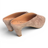 Ciabatta suede taupe tacco 60 Ranye 