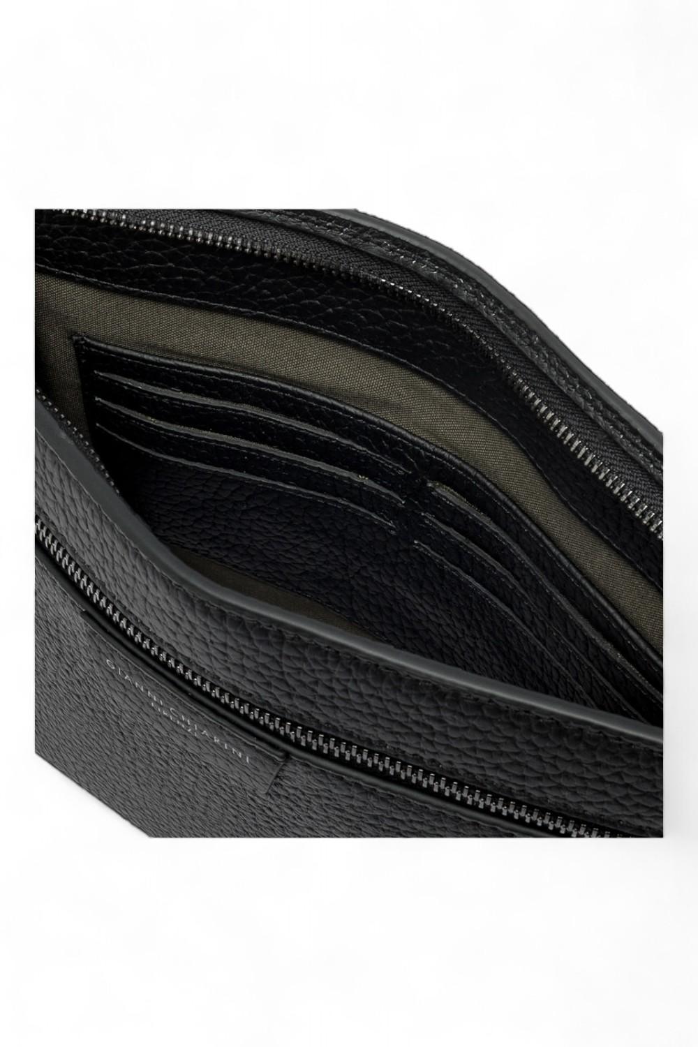 Pochette uomo donna pelle nera Gianni Chiarini 