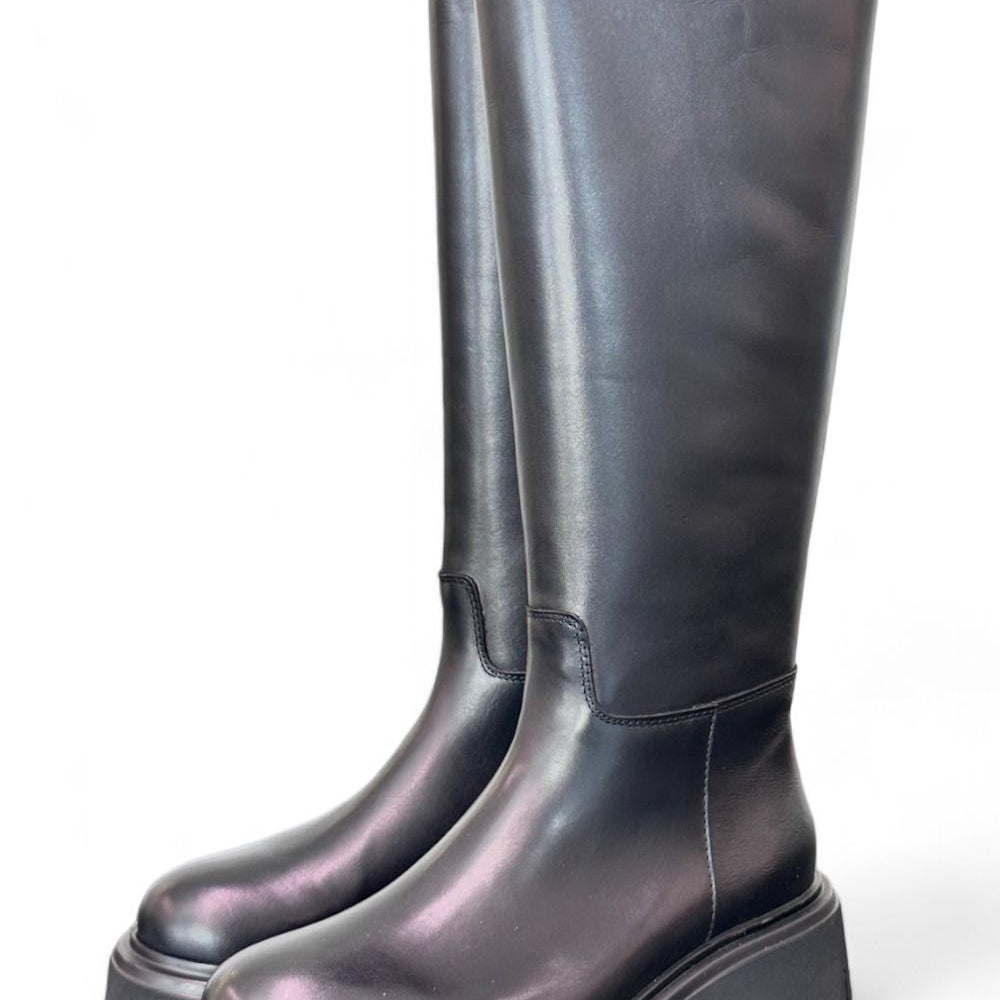 Stivale suola gomma xl  pelle nera Anima 