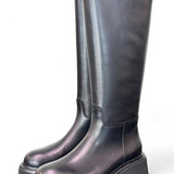 Stivale suola gomma xl  pelle nera Anima 