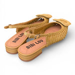 Slingback rafia intrecciata naturale Bibi Lou<BR/> 