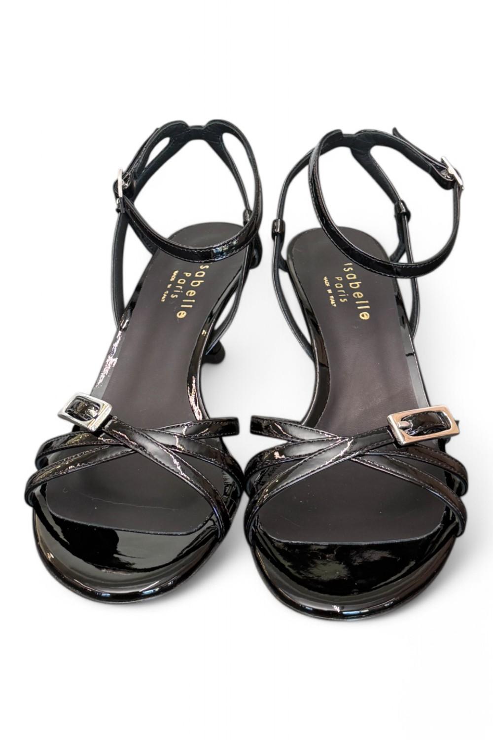 Sandalo mignon vernice nera T50 Isabelle Paris<BR/> 