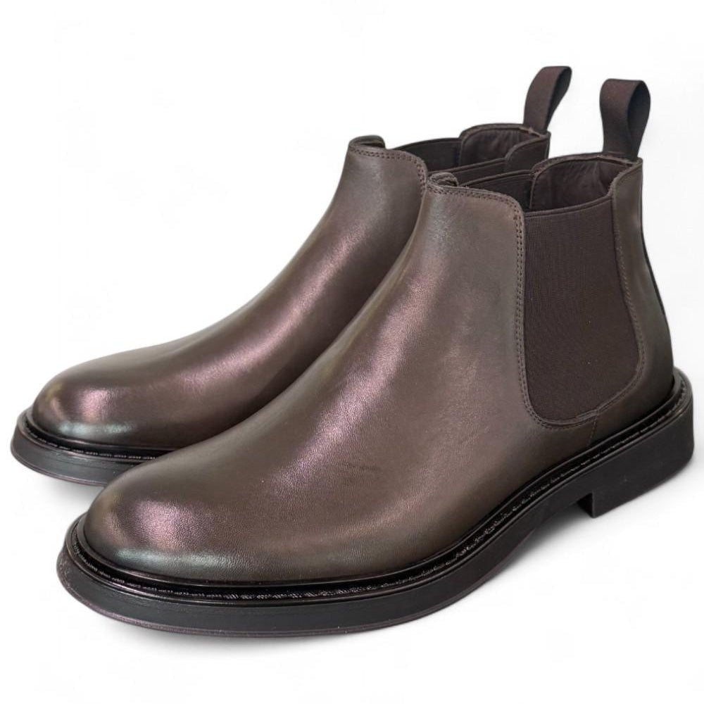 Stivaletto beatles pelle testa di moro Dino Draghi<BR/> 