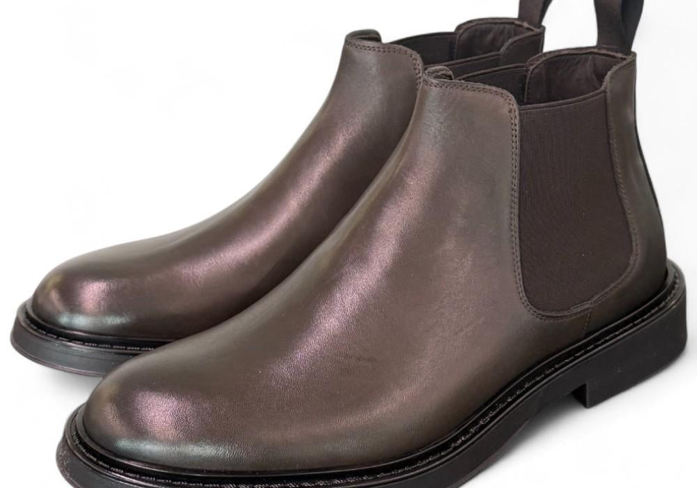 Stivaletto beatles pelle testa di moro Dino Draghi<BR/> 