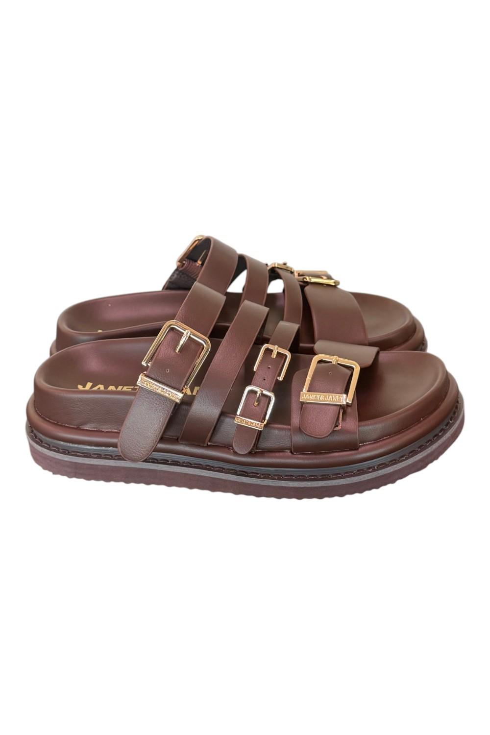 Ciabatta platform testa di moro Janet<BR/> <BR/> 