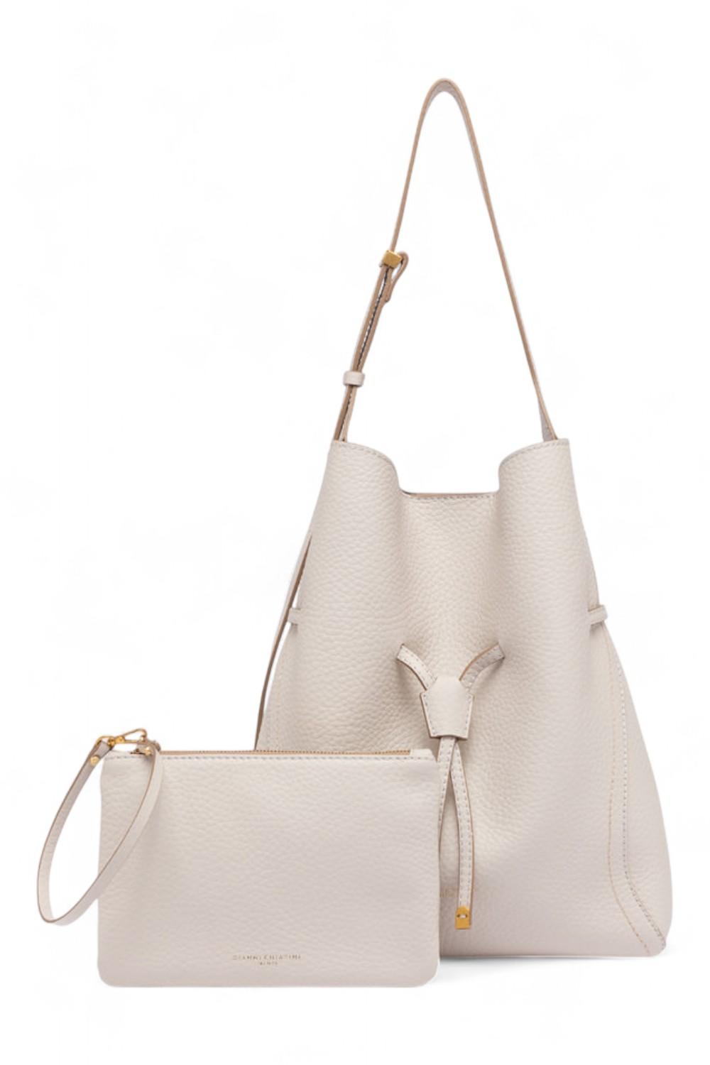 Secchiello Sienna pelle sabbia Gianni Chiarini<BR/> 
