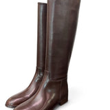 Stivale cavallerizzo tubo pelle moro Anima <BR/> 