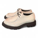Scarpa allacciata ingegnere naplak latte Les Tulipes 