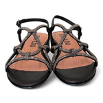Sandalo incroci strass nero Bibi Lou<BR/> 