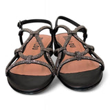 Sandalo incroci strass nero Bibi Lou<BR/> 