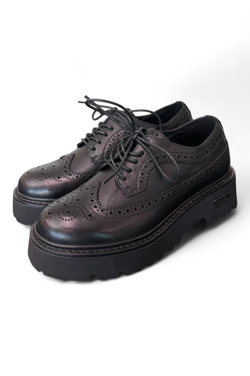 Scarpa francesina imperiale nera  Slash Cult 