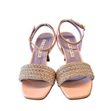 Sandalo fascia strass cipria Albano 