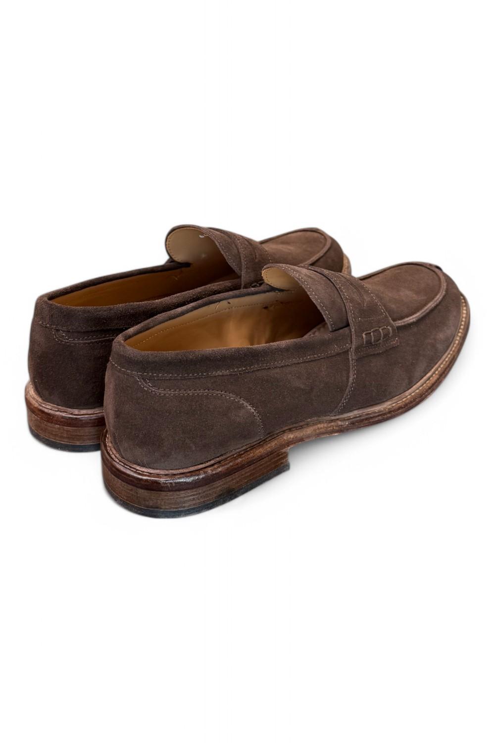 Mocassino suede testa di moro Franco Fedele<BR/> 