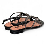 Sandalo incroci strass nero Bibi Lou<BR/> 