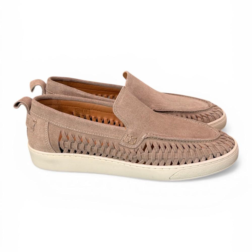 Mocassino cassetta suede intreccio beige Pawelks<BR/> <BR/> 