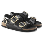Sandalo Milano Big Buckle shine black Birkenstock 1024211 