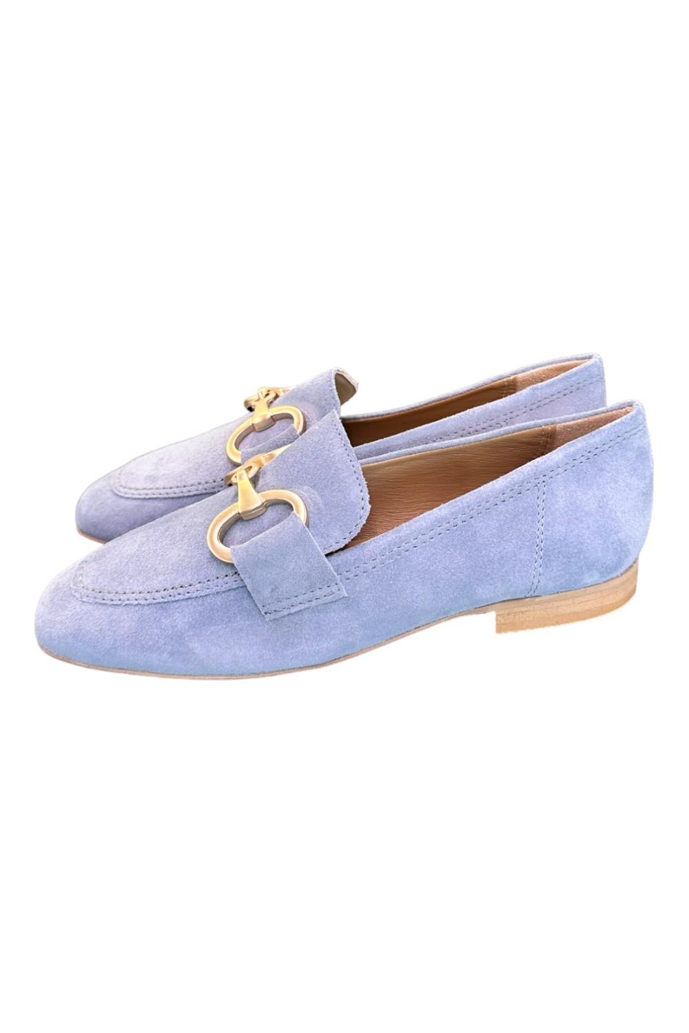 Mocassino suede cielo accessorio Francesco B. 