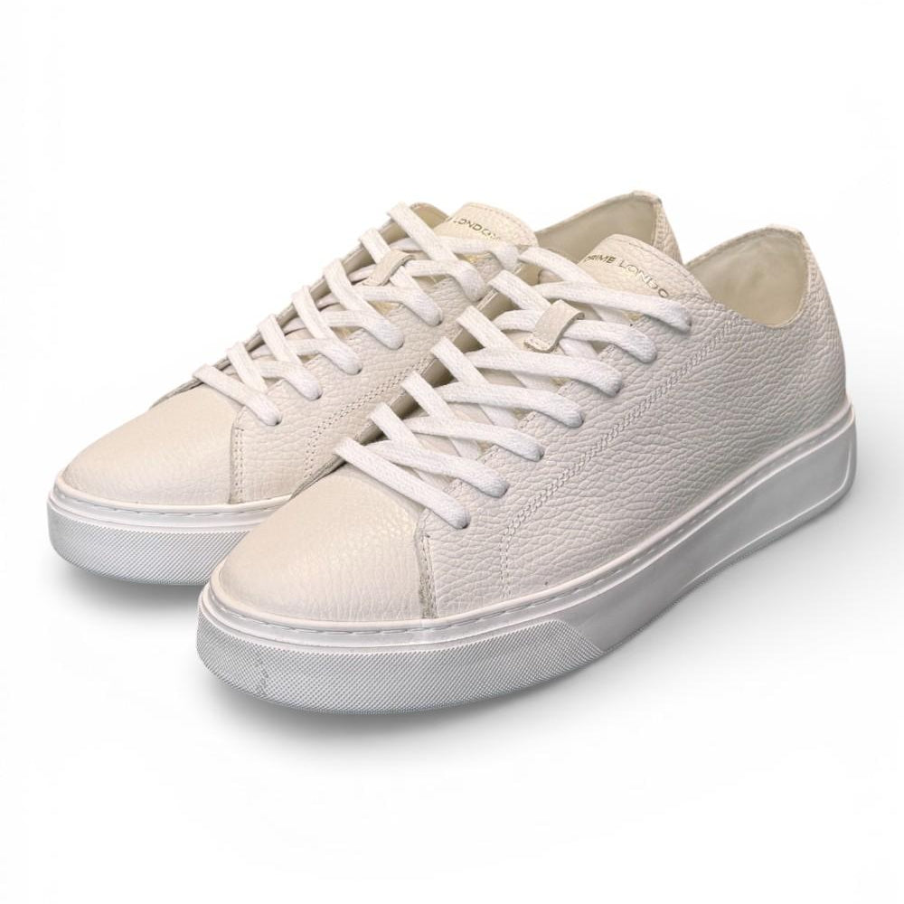 Sneaker pelle martellata bianca XL Crime London 