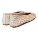 Ballerina intrecciata in pelle latte Inuovo<BR/> 