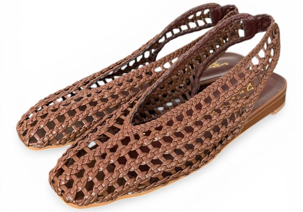 Slingback intrecciata testa di moro Bianca Di 