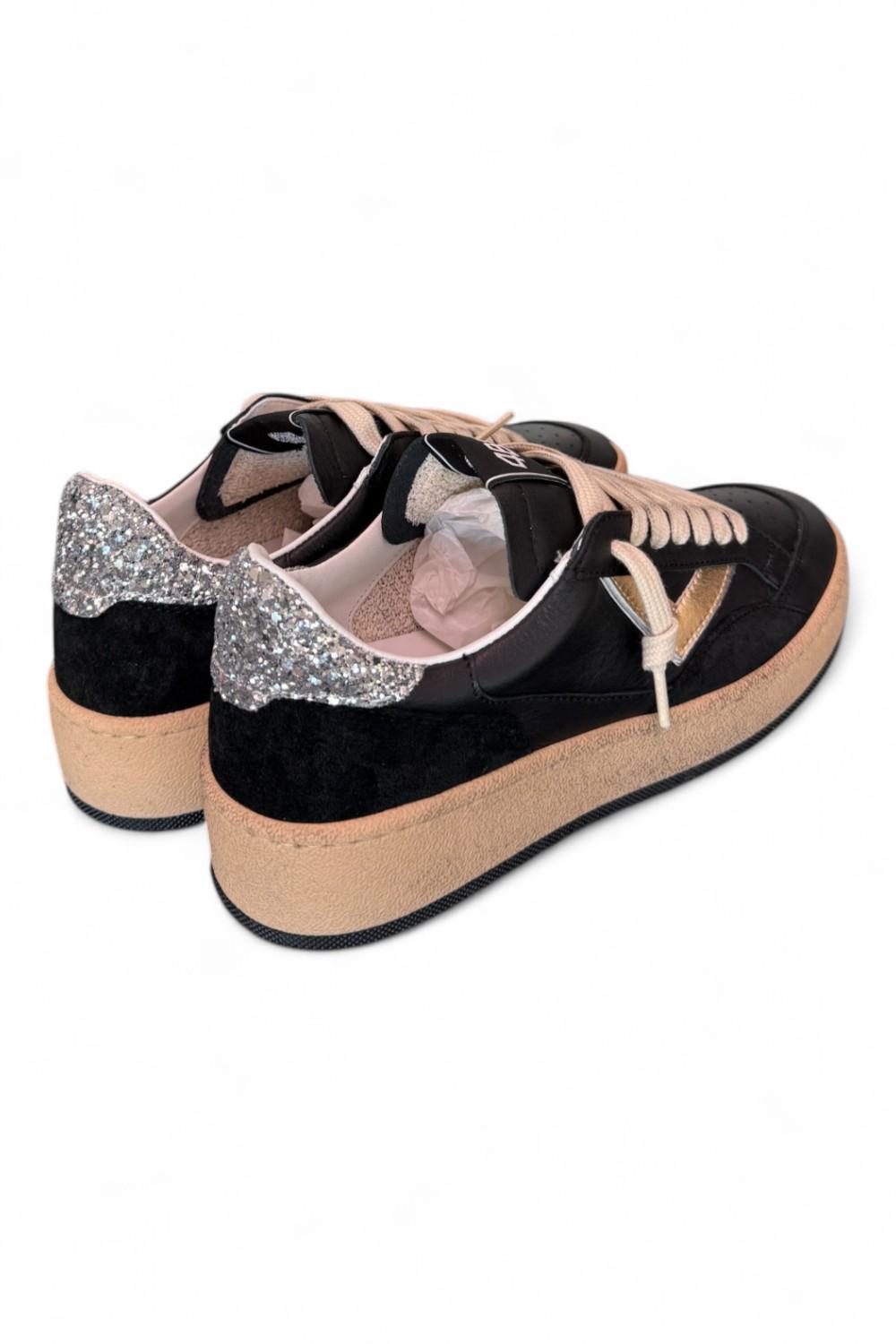 Sneaker donna Play nero oro 4B12 