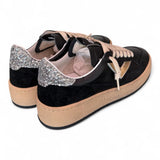 Sneaker donna Play nero oro 4B12 