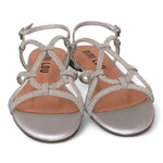 Sandalo incroci strass argento Bibi Lou<BR/> 