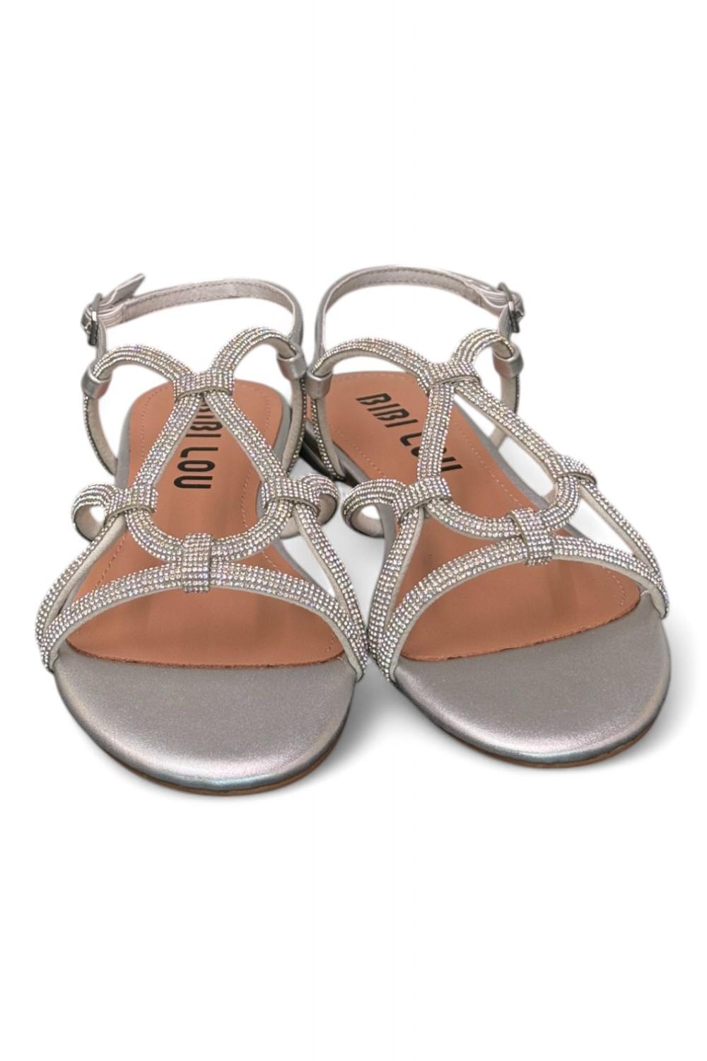 Sandalo incroci strass argento Bibi Lou<BR/> 