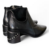 Tronchetto zip asimmetrico nappa nera AS98<BR/> 