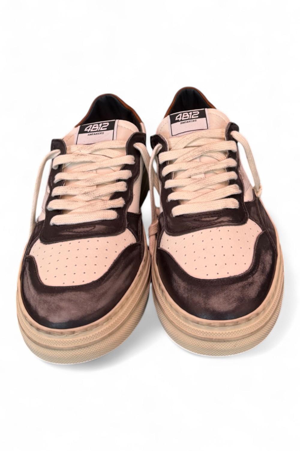 Sneaker uomo Hyper pelle bianca moro 