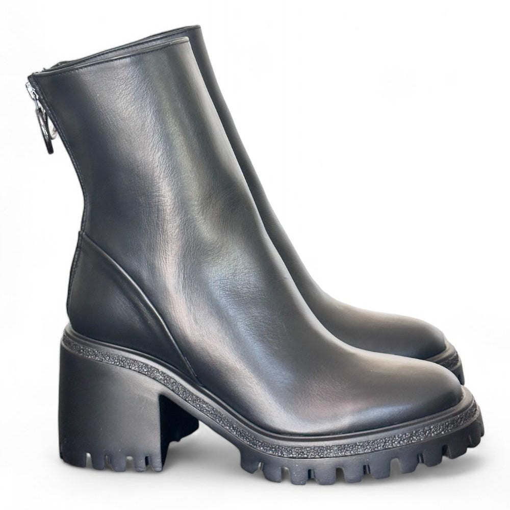 Stivaletto donna nero zip tacco 60 Target<BR/> 