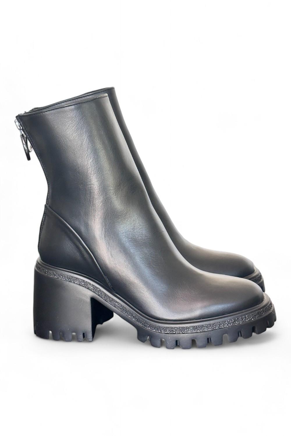 Stivaletto donna nero zip tacco 60 Target<BR/> 