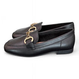 Mocassino accessorio pelle nera Francesco B.<BR/> 