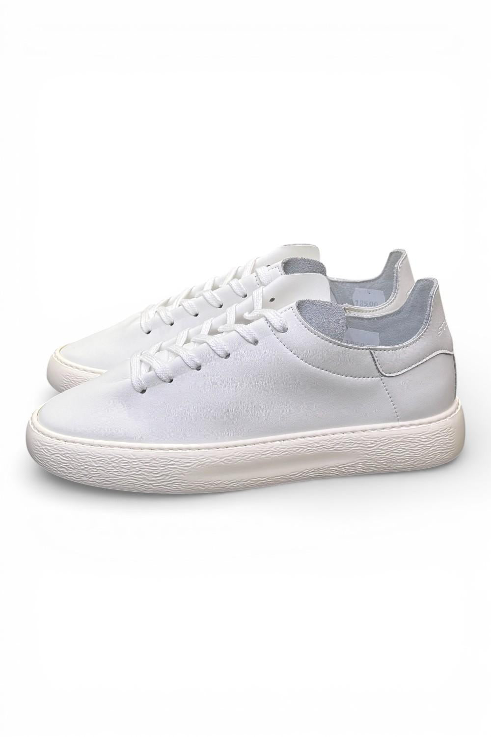 Sneaker uomo pelle bianca taglio vivo Stokton<BR/> 
