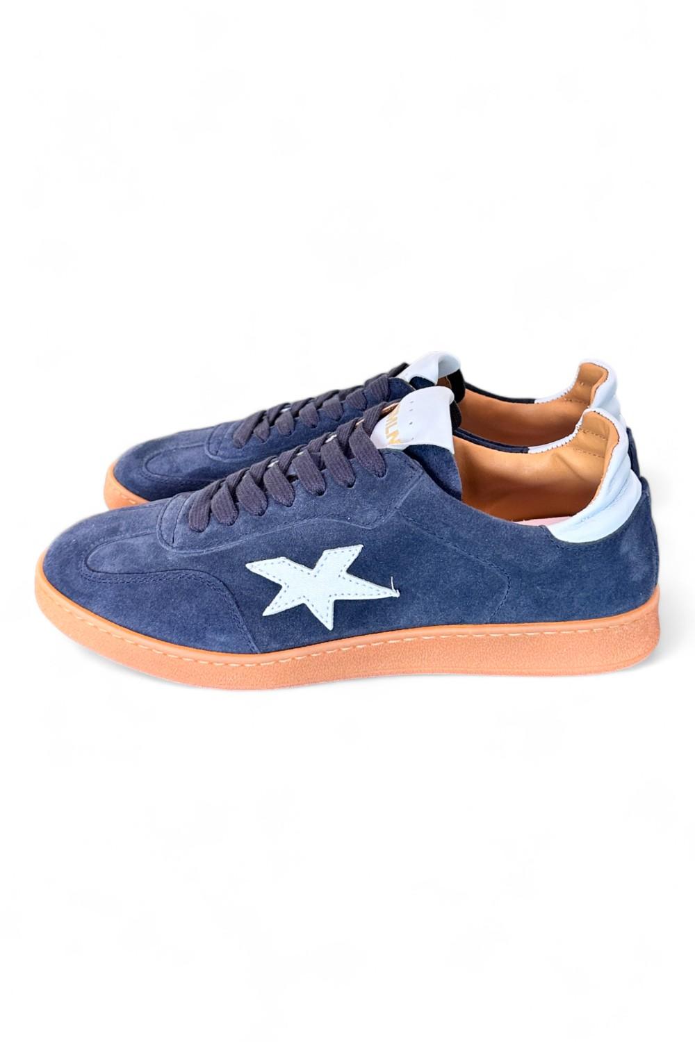 Sneaker uomo stella suede blu Meliné<BR/> 