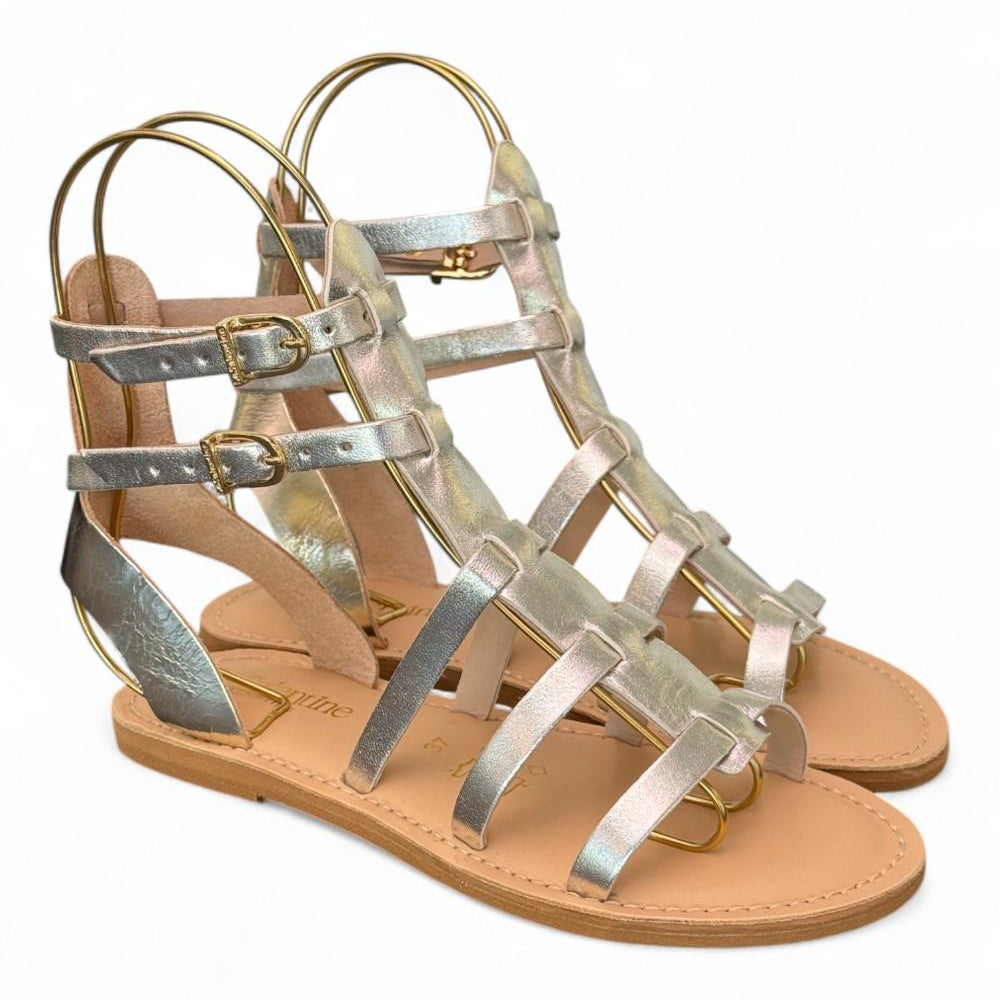 Sandalo gladiatore pelle oro Le Salentine 