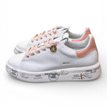 Sneaker donna Belle 8159 Premiata bianca rosa 