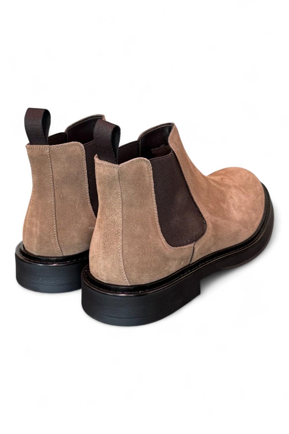 Stivaletto beatles suede tortora Dino Draghi<BR/> 