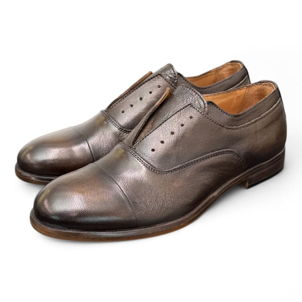 Scarpa uomo no-lace testa di moro F.lli Rennella 