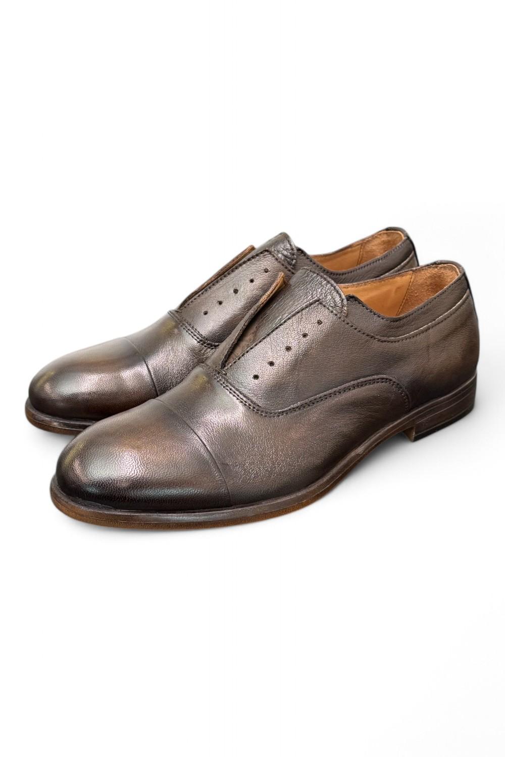 Scarpa uomo no-lace testa di moro F.lli Rennella 