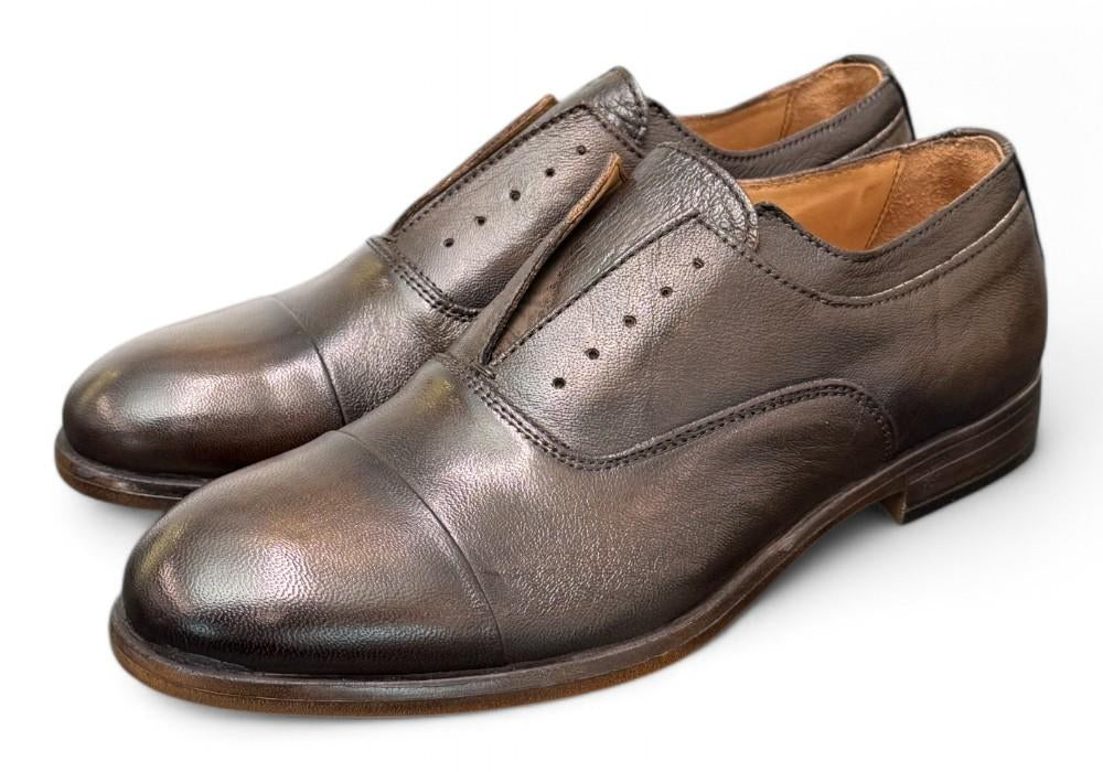 Scarpa uomo no-lace testa di moro F.lli Rennella 