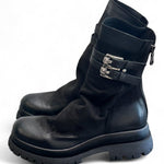 Stivaletto in nabuk ingrassato nero Metisse<BR/> 