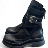 Stivaletto in nabuk ingrassato nero Metisse<BR/> 