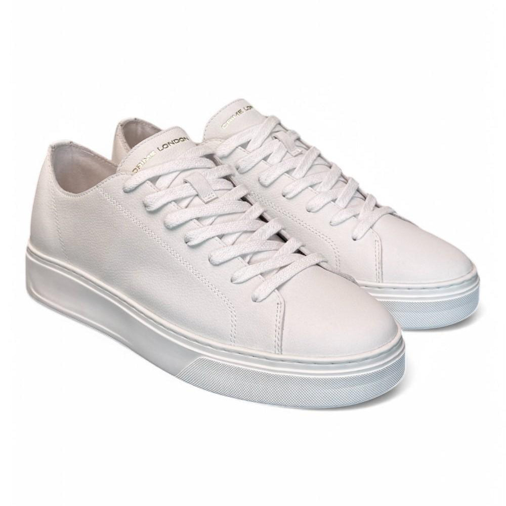 Sneaker uomo RAW CUT TOTAL WHITE Crime taglio vivo bianco 