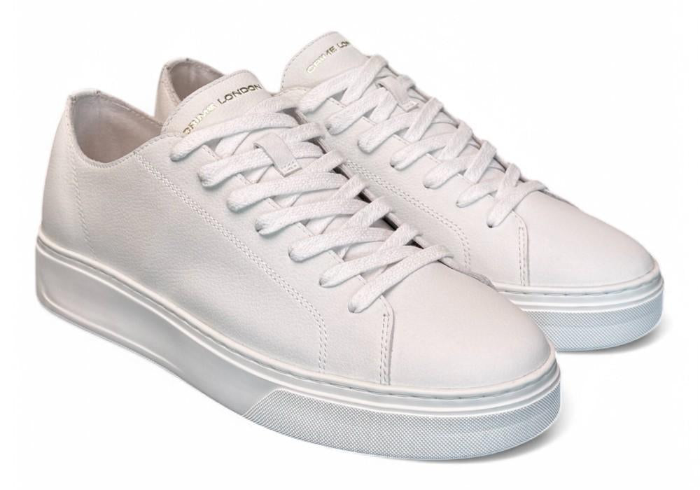 Sneaker uomo RAW CUT TOTAL WHITE Crime taglio vivo bianco 