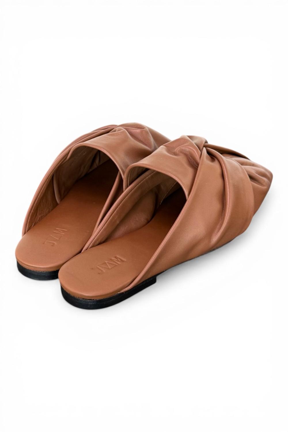 Sabot nodo pelle marrone JVAM<BR/> 