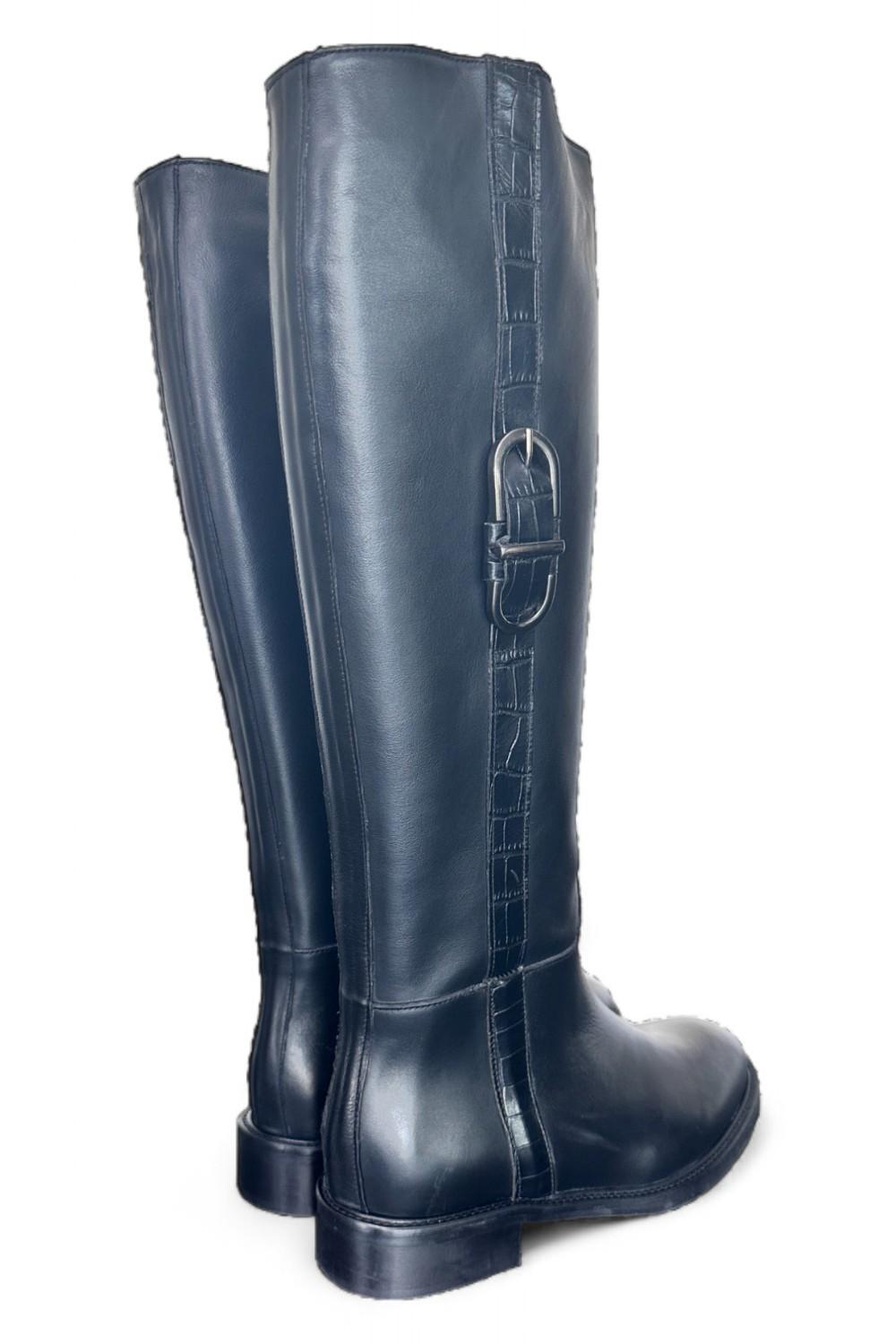 Stivale cavallerizzo nero con accessorio Cuir Noir 